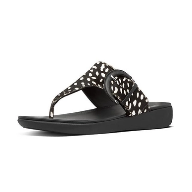FitFlop Annelia™ Doe Buckle Toe-Thongs Black