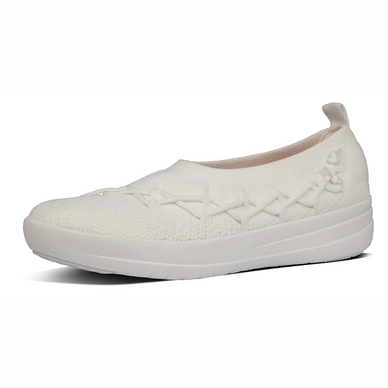 FitFlop Corsetted Knit Ballerina'S Poly Urban White