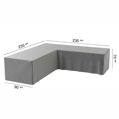 Loungesethoes AquaShield L-shape Grey (235 x 235 x 90 x h70 cm)