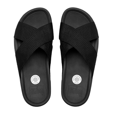 Sandaal FitFlop Surfer™ Slide Textile Men All Black