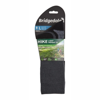 Sok Bridgedale Unisex Hike Lightweight T2 Merino Endurance Gunmetal Black