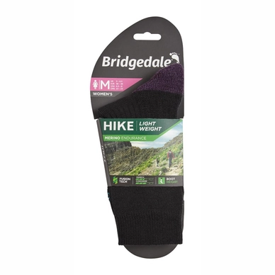 Sok Bridgedale Women Hike Lightweight Merino Endurance Black Purple