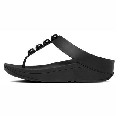 Slipper FitFlop Rola™ Leather All Black