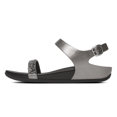 Sandaal FitFlop Banda™ Roxy Sandal Leather Pewter