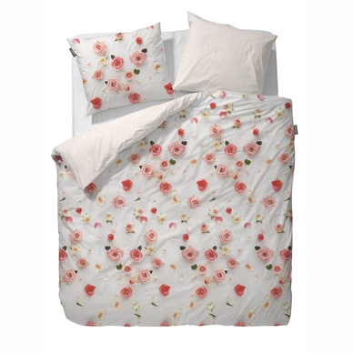 Taies d'oreiller Essenza Bed of Roses Pink Satin de Coton (50 x 75 cm)