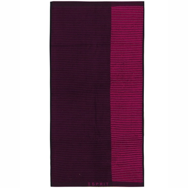 Douchelaken Esprit Bloki Black Aubergine Raspberry
