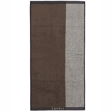 Serviette de Douche Esprit Bloki Black Brown Oatmeal