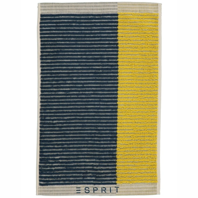 Serviette Invité Esprit Bloki Oatmeal Jeans Mustard