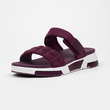 FitFlop Women Haylie Quilted Cube Slide Beetroot