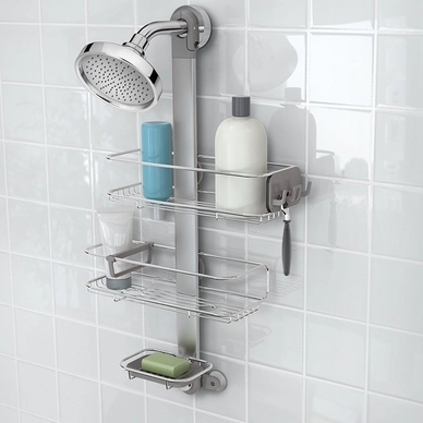 Simplehuman Accessoires de salle de bains - Tablette pour douche Caddy  Plus, réglable, inox BT1099