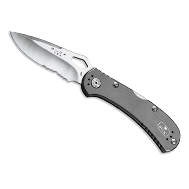 Vouwmes Buck Spitfire Gray Serrated Clampack