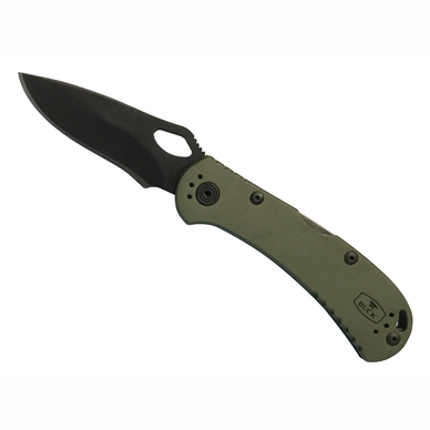 Folding Knife Buck Spitfire OD Green Black Blade