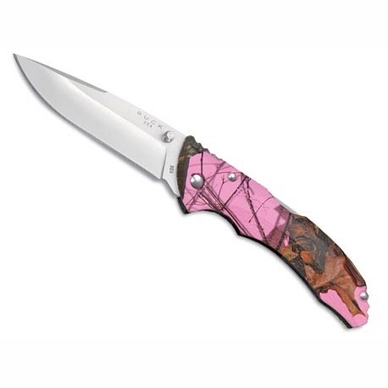 Folding Knife Buck Bantam BLW Pink Camo Mossy Buck