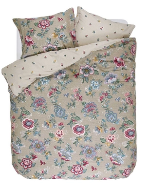 Taies d'oreiller PiP Studio Berry bird Khaki Percale (50 x 75 cm)
