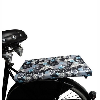 Bagagedragerkussen Bikecap Pillow Grey Blossom With Blue