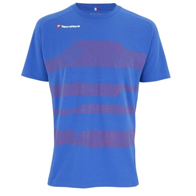 T-shirt de tennis Homme Tecnifibre F1 Stretch Bleu