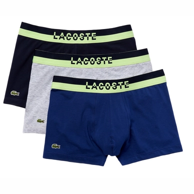 Boxershort Lacoste Men Casual Navy Blauw / Gevlamd Grijs / Navy Blauw (Set van 3)