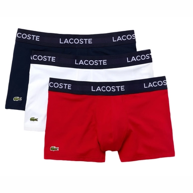 Boxershort Lacoste Men Motion Classics Navy Blauw / Wit / Rood (Set van 3)