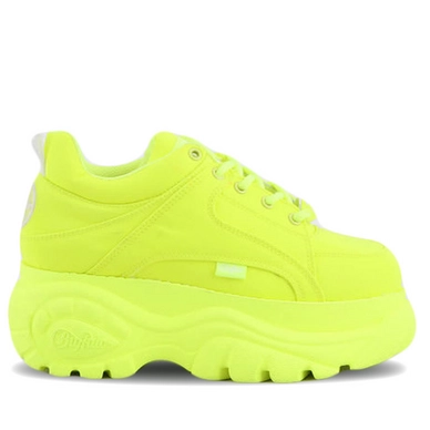 Sneaker Buffalo 1337-14 Neon Yellow Reflective Leather