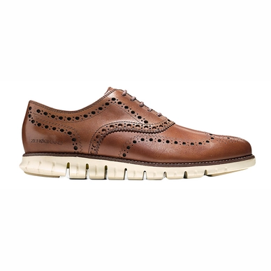 Chaussures Cole Haan Zerogrand Wing Oxford Leather Britisch Tan Closed Holes