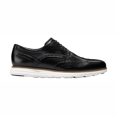 Cole Haan Homme Original Grand Wingtip Oxford Black Leather White