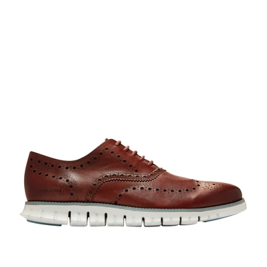 Cole Haan Men Zerogrand Wing Oxford Leather Hickory Goblin Blue