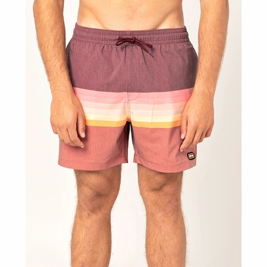 Zwemshort Rip Curl Men Layered Volley Washed Red