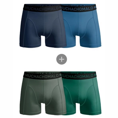 Boxershorts Muchachomalo Mikrofaser Herren Blue/Blue/Green/Green (4-pack)