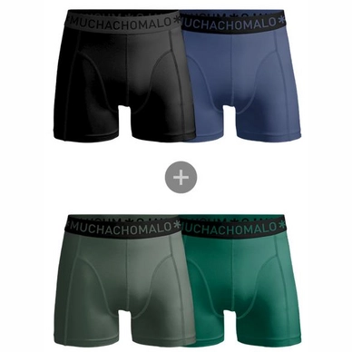 Boxershort Muchachomalo Men Microfiber Black/Blue/Green/Green (4-pack)