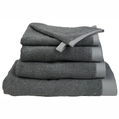 Washandje VT Wonen Groove Basic Grey (Set van 3)