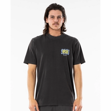 T-Shirt Rip Curl Men Mind Wave Logo Tee Washed Black
