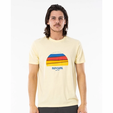 T-Shirt Rip Curl Men Surf Revival Hey Muma Tee Pale Yellow