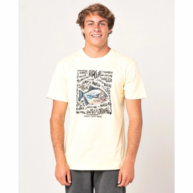 T-Shirt Rip Curl Men Destination Animals SS Pale Yellow