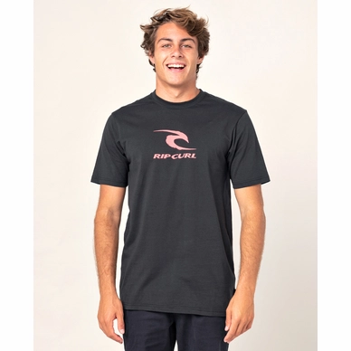 T-Shirt Rip Curl Men Icon Used SS Tee Black