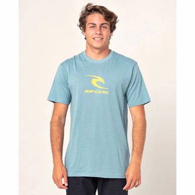 T-Shirt Rip Curl Men Icon Used Tee SS Mid Blue