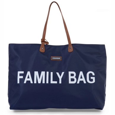 Wickeltasche Childhome Family Bag Blau Weiß