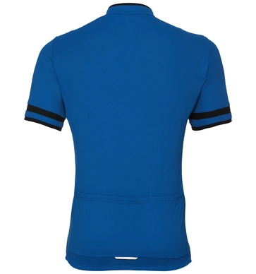 Fietsshirt Odlo Mens Stand-Up Collar S/S 1/2 Zip Breeze Energy Blue