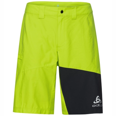Fietsbroek Odlo Mens Shorts Morzine EleHerent Acid Lime Black