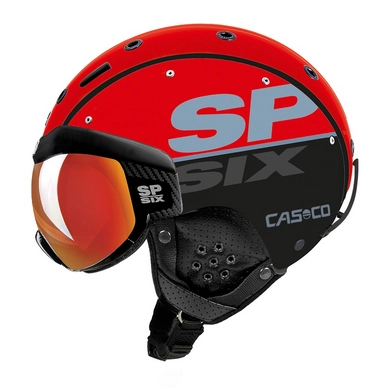 Skihelm Casco SP-6 Visor Red-Black Vautron Multilayer