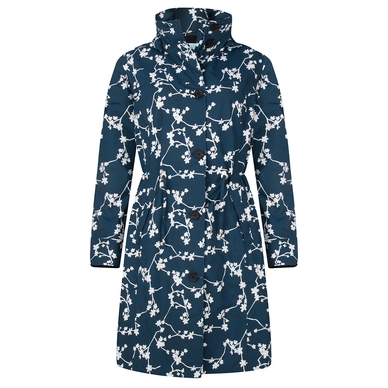 Regenmantel Happy Rainy Days Coat Brenda Blossom Blue Off White Damen