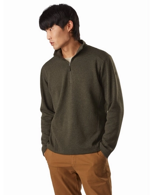 Covert-LT-1-2-Zip-Neck-Dracaena-Heather-Front-View