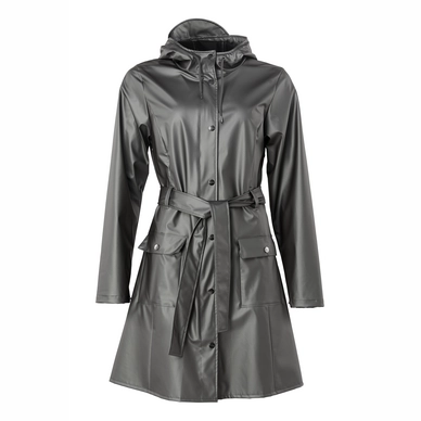 Regenjacke RAINS Curve Jacket Metallic Charcoal Damen