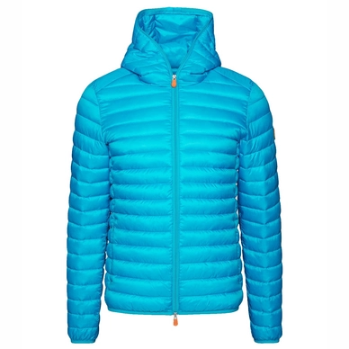 Jas Save The Duck Men Helios Hooded Jacket Fluo Blue