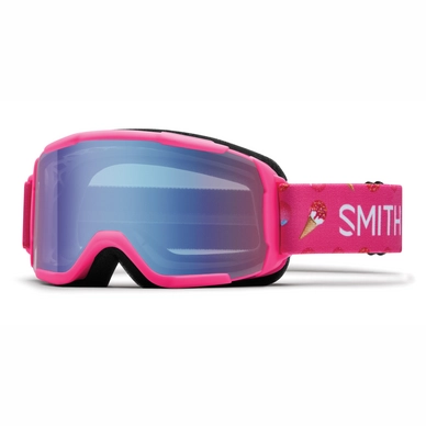 Smith Daredevil Junior Pink Sugarcone Frame Blue Sensor Mirror Skibril