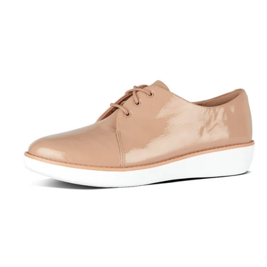 FitFlop Derby Crinkle Patent Taupe
