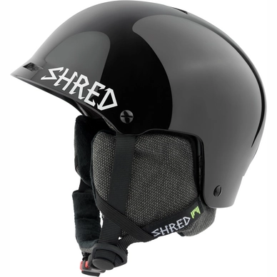 Skihelm Shred Half Brain D-Lux Black Out Black