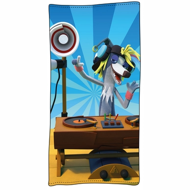 Strandlaken Fabeltjeskrant DJ Wally Windhond Blauw