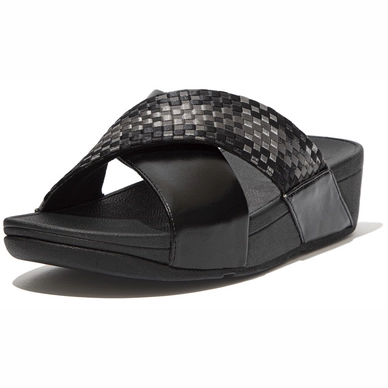 FitFlop Women Lulu Silky Weave Slides Black