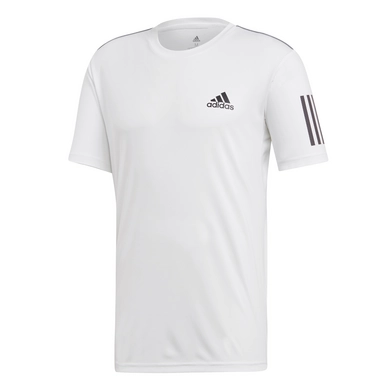 Tennisshirt Adidas Club 3 Stripes Tee White Black Herren