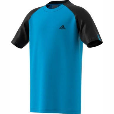 Tennisshirt Adidas Boys Club Tee Shock Cyan Black